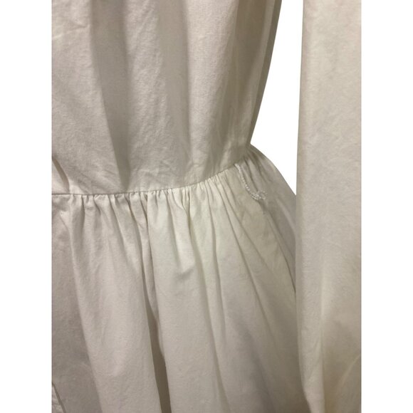 Ralph Lauren Vintage White Long-Sleeve Shirt Dress Button-Down A-Line - Picture 6 of 11